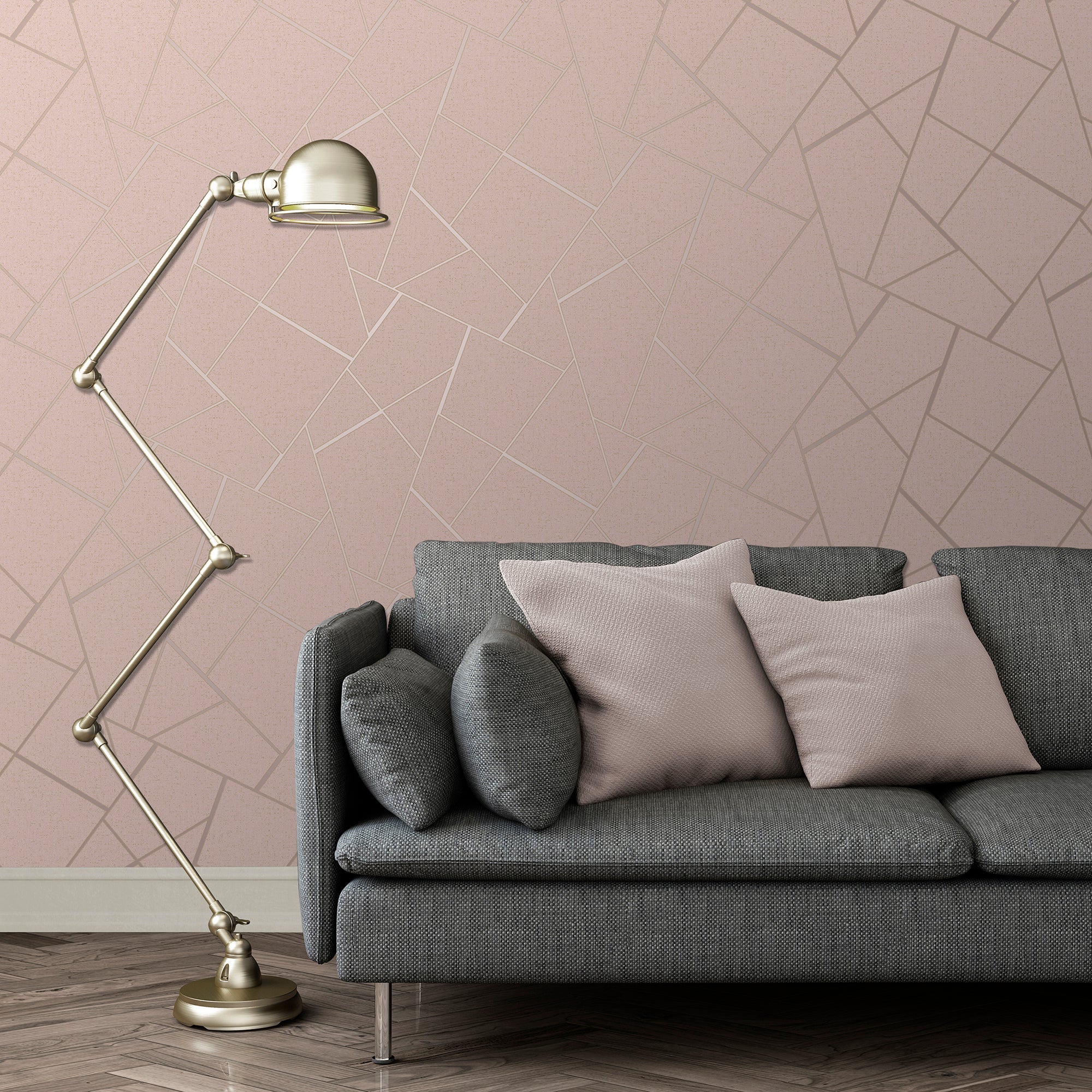 Quartz Blush Fractal Wallpaper | Dunelm