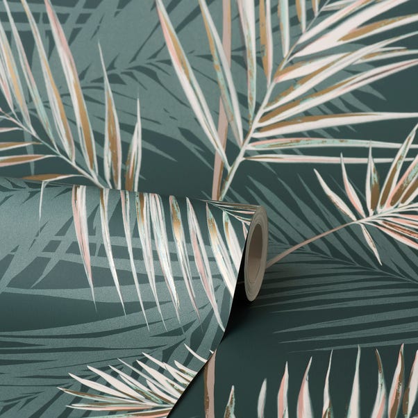 South Beach Emerald Wallpaper | Dunelm