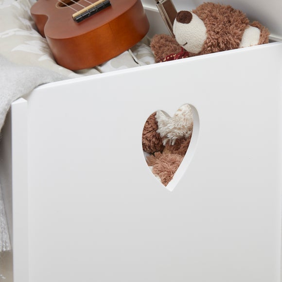 White Heart Cut Out Storage Box Dunelm