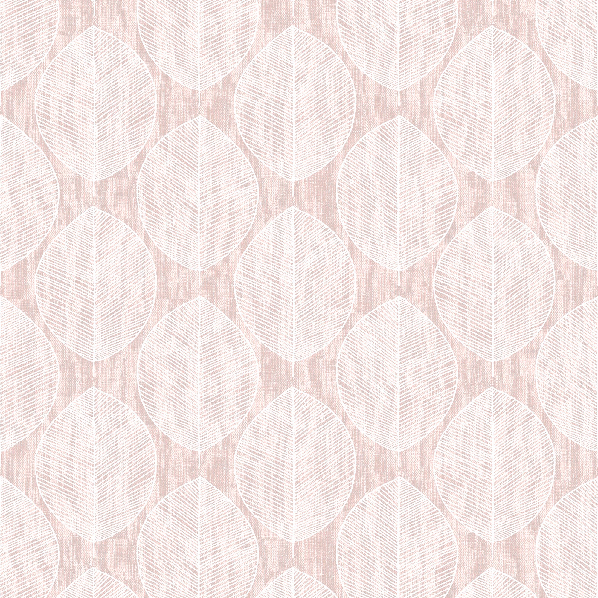 Scandi Leaf Pink Wallpaper | Dunelm