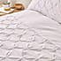 Leo Pintuck 100% Cotton White Duvet Cover and Pillowcase Set  undefined