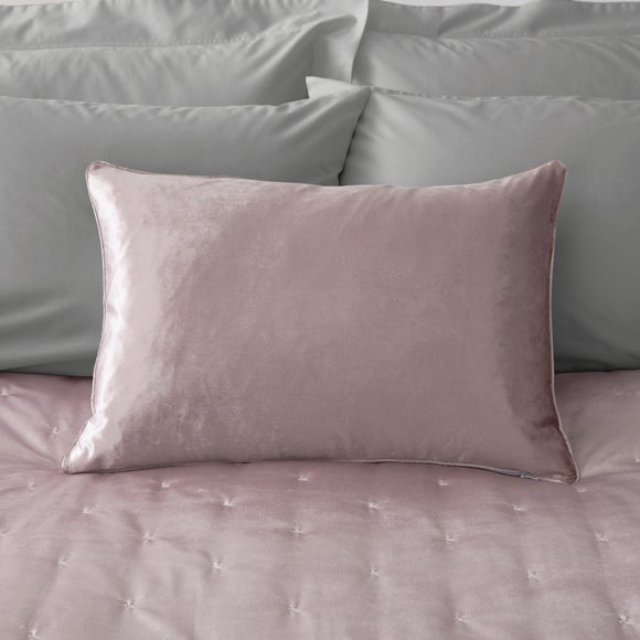 Sheen Pink Velvet Boudoir Cushion Dunelm