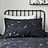 Black Space Dinosaur Single Duvet Cover and Pillowcase Set  undefined