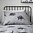 Black Space Dinosaur Single Duvet Cover and Pillowcase Set  undefined
