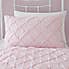 Pintuck Pink Polka Dot 100% Cotton Duvet Cover and Pillowcase Set Pink