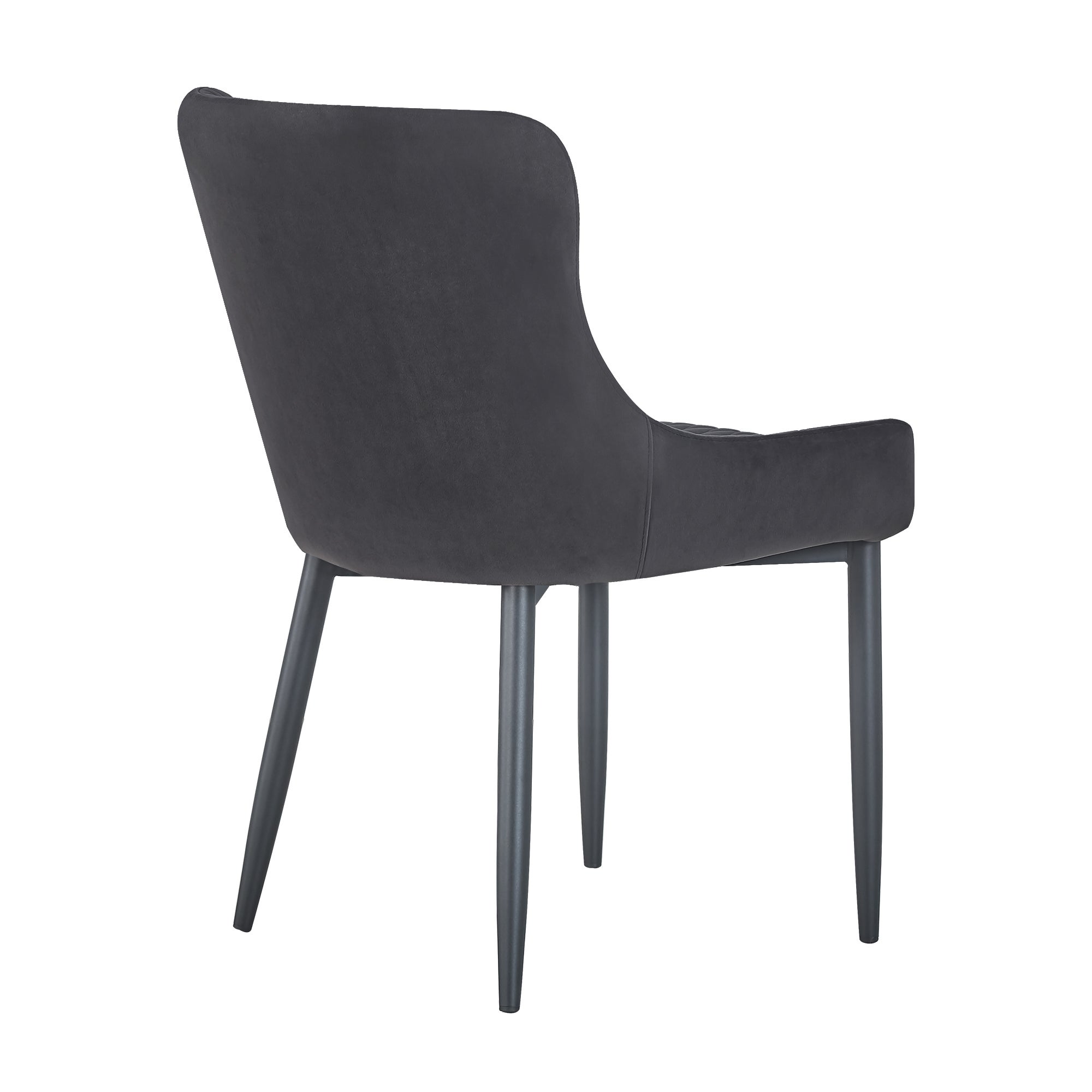 Montreal Set of 2 Dining Chairs Charcoal Velvet | Dunelm