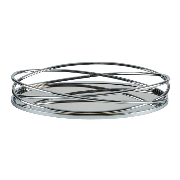 Dorma Silver Oval Tray Dunelm