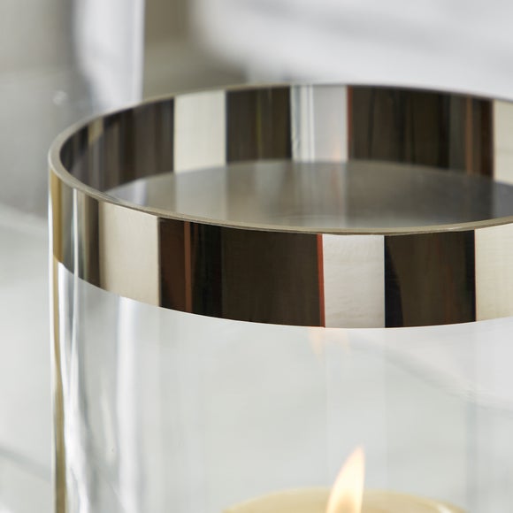 Xl Glass Cylinder Hurricane Candle Holder Dunelm