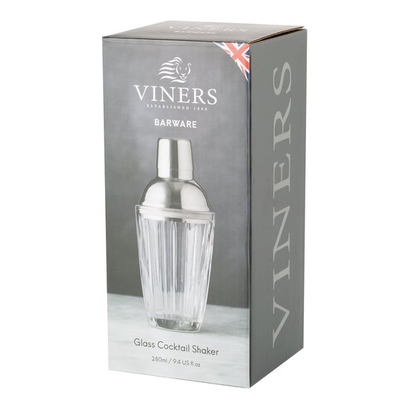 Viners 400ml Embossed Cocktail Shaker Dunelm