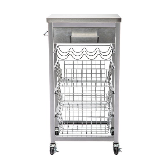 Ashwell Grey Kitchen Trolley Dunelm