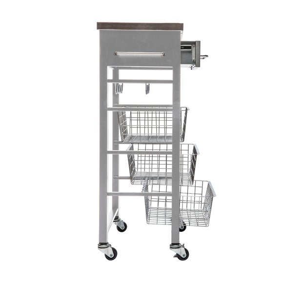 Ashwell Grey Kitchen Trolley Dunelm