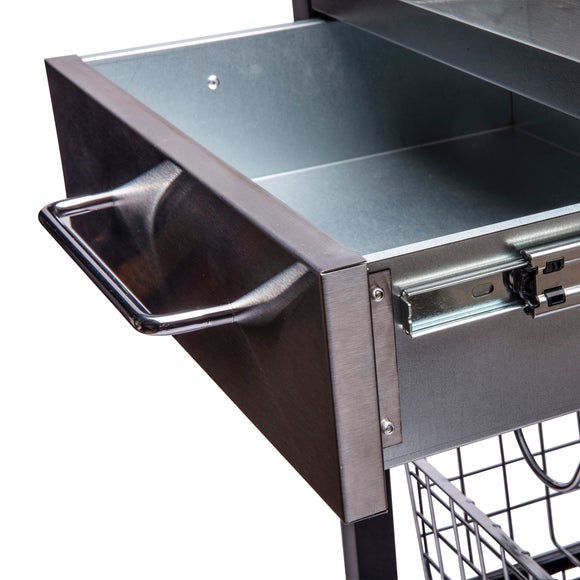 Ashwell Black Kitchen Trolley Dunelm