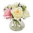Rose and Daisies Glass Vase Pink 26cm Pink