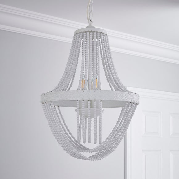 white chandelier dunelm