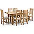 Astoria Extending Dining Table with 6 Hereford Chairs Oak (Brown)