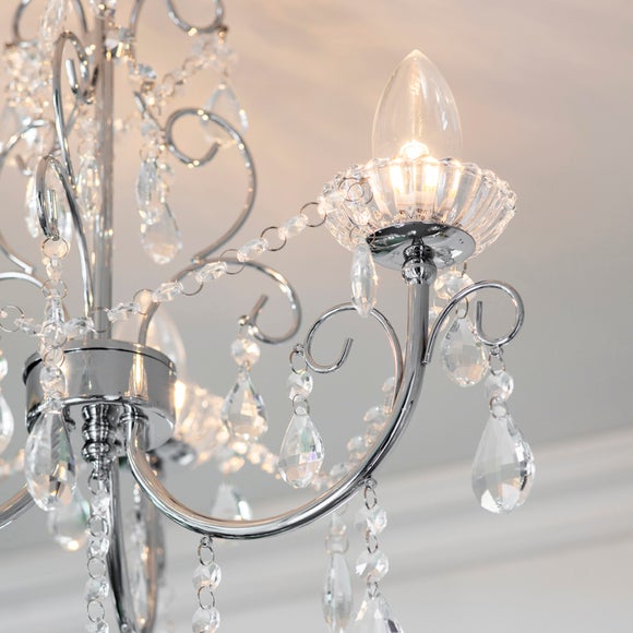 silver chandelier dunelm