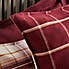 Dorma Finlay Red Checked Continental Pillowcase Pair Red