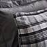 Dorma Lochaber Grey Checked Continental Pillowcase Pair Grey