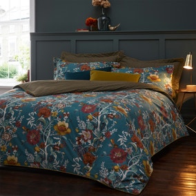 Riva Bloom Teal 100 Cotton Duvet Cover, How Big Is King Size Duvet Cover