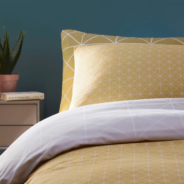 Spectrum Yellow Ombre Reversible Duvet, Yellow And White Double Duvet Covers