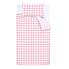 Bianca Check And Stripe 100% Cotton Pink Duvet Cover and Pillowcase Set  undefined