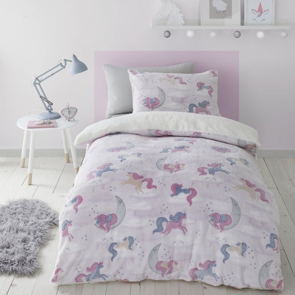 glow in the dark unicorn duvet set