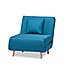 Macy Fabric Teal Chair Bed