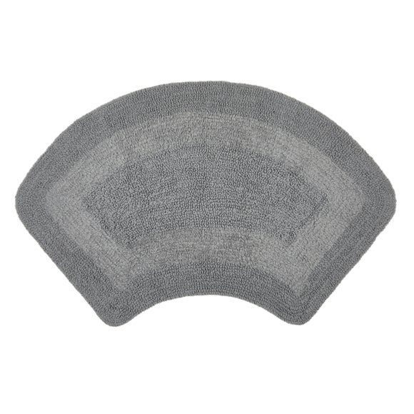 Supersoft Silver Oval Bath Mat Dunelm
