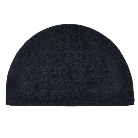 Supersoft Charcoal Semi Circle Bath Mat Dunelm