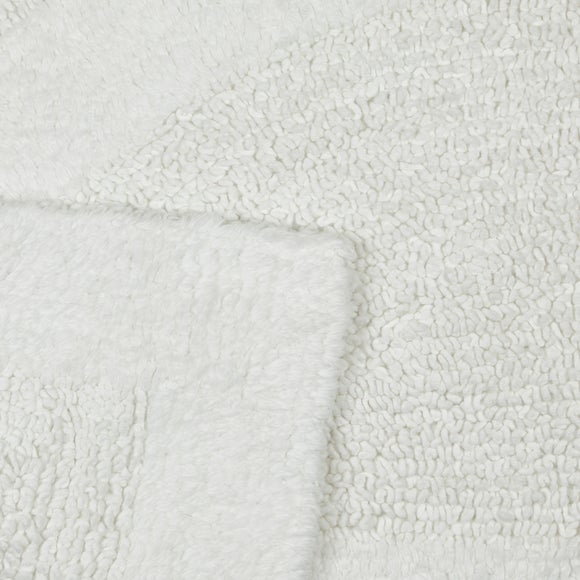 Supersoft White Semi Circle Bath Mat Dunelm