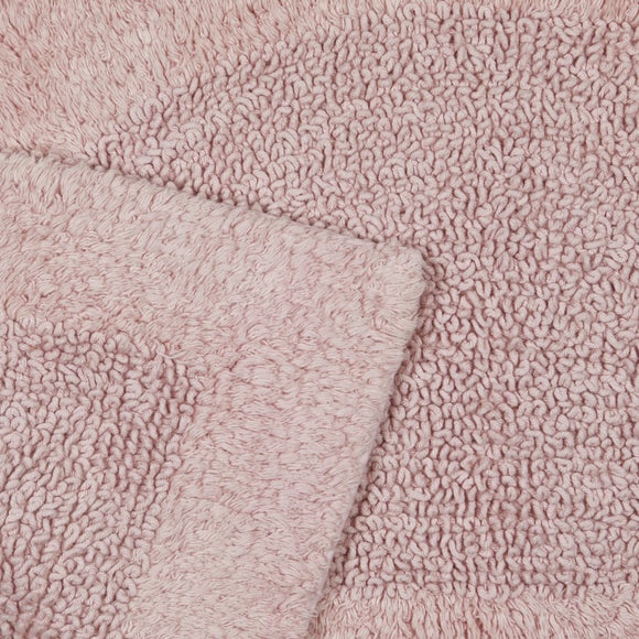 Supersoft Blush Semi Circle Bath Mat Dunelm