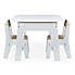 Kids White Table and Chair Set White