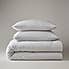 Leighton Grey Striped Linen Blend Duvet Cover and Pillowcase Set  undefined