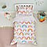 Elements Rainbow Reversible 100% Cotton Cot Bed / Toddler Duvet Cover and Pillowcase Set MultiColoured