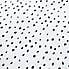 Jersey Monochrome Spotted 100% Cotton Cot Bed / Toddler Duvet Cover and Pillowcase Set Black and white