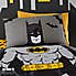 Batman Single Reversible Duvet Cover and Pillowcase Set Light Grey