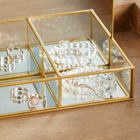Gold Trim Dressing Table Mirror 35cm, Free Standing Dressing Table Mirror Dunelm