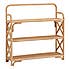 French Cane 3 Tier Shelving Unit Natural (Brown)