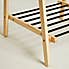 Ash Wood Clothes Rail with Storage Shelf Natural (Brown)
