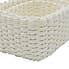 Set of 3 Paper Rope White Storage Baskets