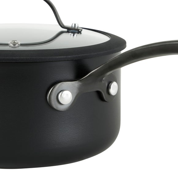 Elements Black 5 piece Pan Set Dunelm