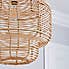 Wicker Tiered Easy Fit Pendant Natural White