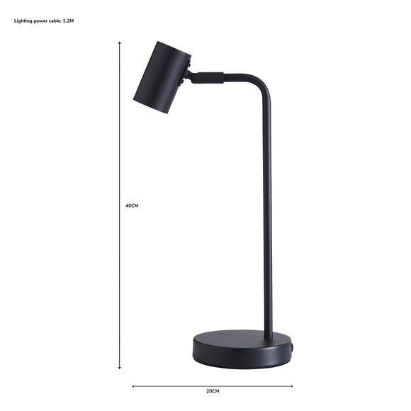 black desk lamp