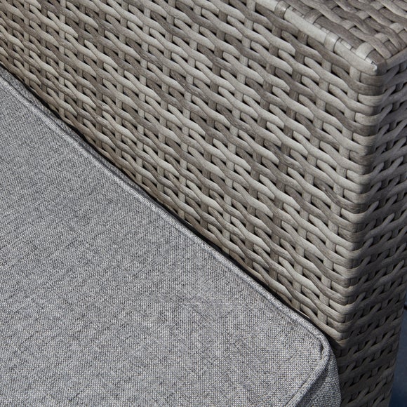 cancun 4 seater rattan grey