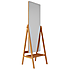 Wooden Full Length Mirror with Shelf, Oak 160x40cm Natural undefined