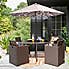 St Lucia 4 Seater Brown Cube Dining Set