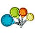 Handy Kitchen Collapsible Measuring Cups MultiColoured