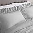 Bianca 100% Cotton Silver Relaxed Frills Duvet Cover and Pillowcase Set  undefined