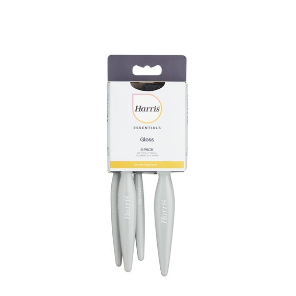 New Harris Essential Gloss 5 piece Paint Brushes-Harris Branded, 