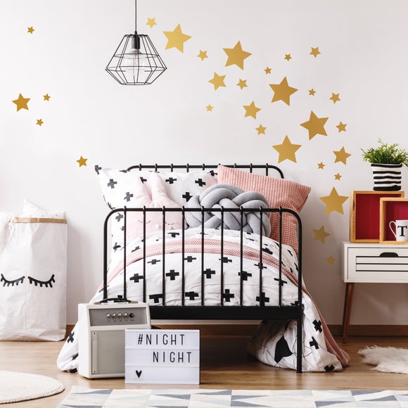 Gold Stars Medium Wall Stickers Dunelm